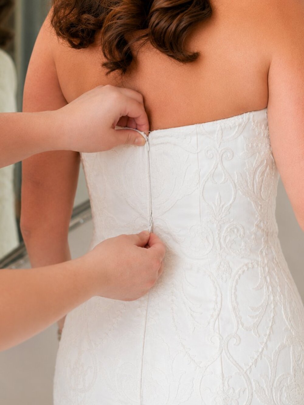 Custom Couture Mermaid Wedding Dress |Ivory | Sweetheart |Professionally Clean - Picture 9 of 10
